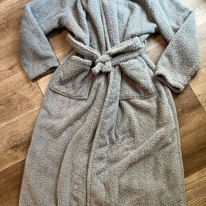 Cozy Gray Fleece Robe